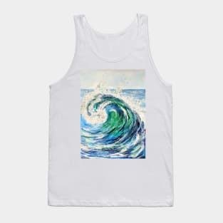 Blue Ocean Wave Tank Top